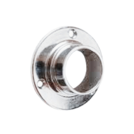 Supporto laterale tondo 11 Casiraghi per tubo appenderia, svitabile, diametro 20 mm, Zama finitura Cromo Lucido