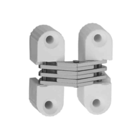 Cerniera a scomparsa 495 Ceam per mobile, dimensioni 33x10,8 mm, finitura Bianco