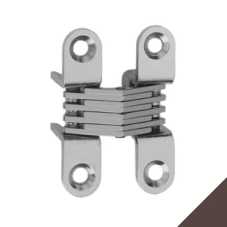 Cerniera a scomparsa 503 Ceam per mobile, dimensioni 42,4x10,2 mm, Acciaio finitura Bronzato