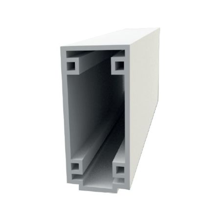 Traverso inferiore Small Posaclima per traverso inferiore, dimensioni 20x45x3000 mm, PVC finitura Alluminio