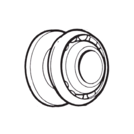 Cuscinetto tipo G Sames per tapparella avvolgibile, con flangia, diametro 42 mm