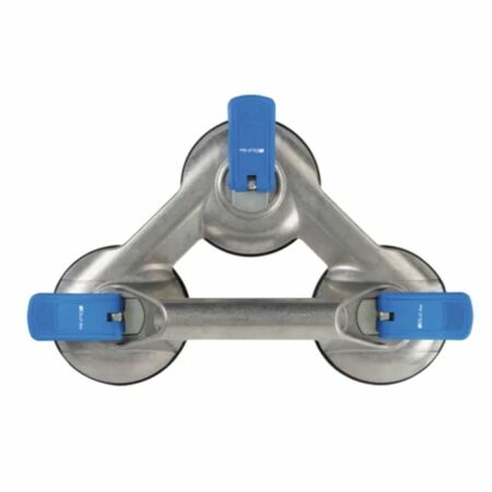 Ventosa Veribor Bohle per vetro, portata 100 kg, diametro 120 mm, materiale alluminio con 3 ventose in gomma.