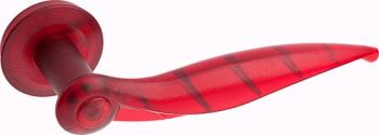 Maniglia per porta Kleis serie Fedra, con rosetta e bocchetta Patent-Lock, finitura Rosso