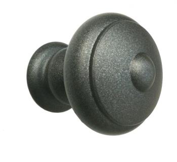 Pomolo fisso in Ferro per porta ingresso Galbusera, diametro 58 mm, pomello sfera liscia con rosetta rotonda, finitura Speciale