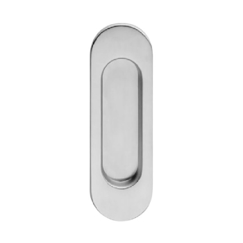 Maniglia incasso Ghidini Gioia per porta scorrevole, ovale, Ottone finitura Cromo Satinato
