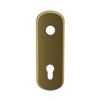 Placca Ghibli Ghidini per portoncino blindato, foro yale interasse 85 mm, dimensione 61x179 mm, Alluminio finitura Bronzo F4