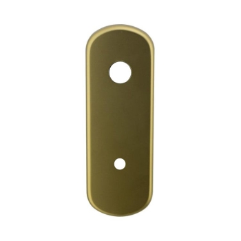Placca Ghibli Ghidini per portoncino blindato, foro codolo cilindro, interasse 85 mm, dimensione 61x179 mm, Alluminio finitura Bronzo F4