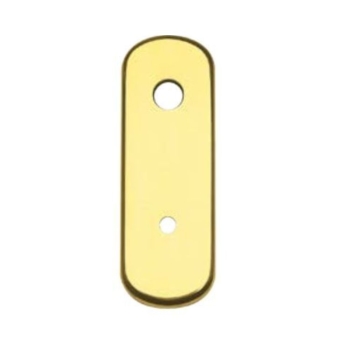Placca Ghibli Ghidini per portoncino blindato, foro codolo cilindro, interasse 85 mm, dimensione 61x179 mm, Alluminio finitura Oro Lucido Ghi.co