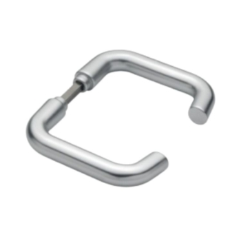 Maniglia Europa 238 Ghidini per porta, senza rosetta e bocchetta, quadro 8 mm, Alluminio finitura Argento F1