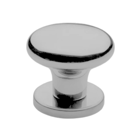 Pomolo tondo Pegaso Ghidini per porta, versione centroporta, impugnatura diametro 70 mm, Ottone finitura Cromo Satinato