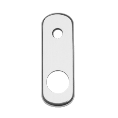 Placca Ghibli Ghidini per porta blindata, foro defender da 42 mm, interasse 92 mm, dimensioni 61x179 mm, Alluminio finitura Cromo Satinato