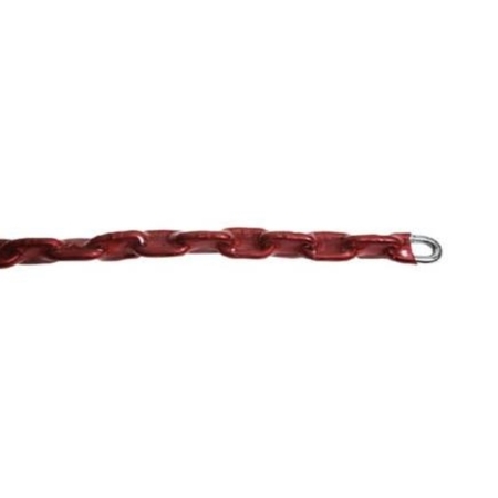 Catena antifurto per cicli, sezione tonda diametro 6 mm, lunghezza 1200 mm, materiale Acciaio Zincato - guaina finitura Rosso