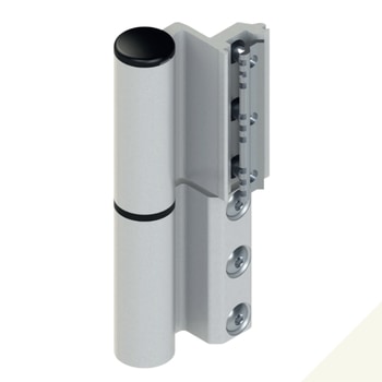 Cerniera Celera 00681 Giesse per serramento, profilo CU, registrabile, altezza 135,5 mm, portata 100-120 Kg, Alluminio finitura Bianco
