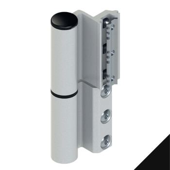 Cerniera Celera 00681 Giesse per serramento, profilo CU, registrabile, altezza 135,5 mm, portata 100-120 Kg, Alluminio finitura Nero