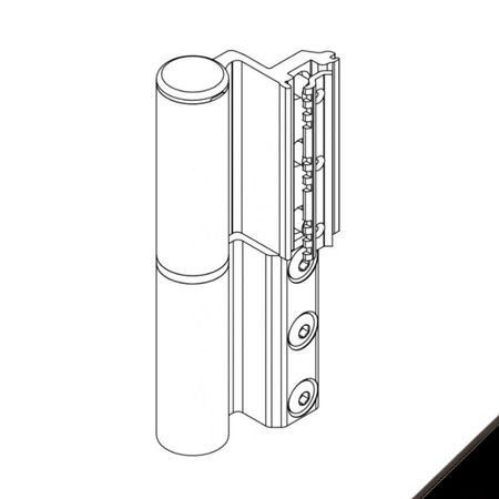 Cerniera Celera 00681 Giesse per serramento, profilo CU, registrabile, altezza 135,5 mm, portata 100-120 Kg, Alluminio finitura Nero