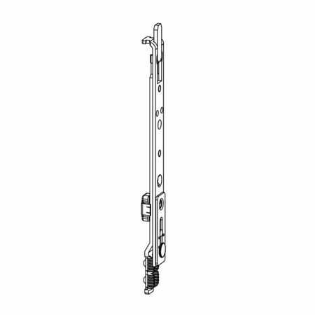Terminale superiore G-U Italia per cremonese, lunghezza 160 mm, con uscita puntale, finitura Argento