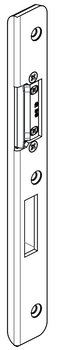 Piastra di scontro G-U Italia per serratura antipanico, serie legno 21, frontale 20 mm, aria 12 mm, finitura Argento