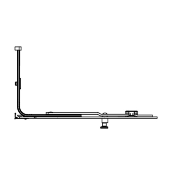 Chiusura inferiore G-U Italia K per finestra, lunghezza 215 mm, con 1 nottolino di chiusura,&nbsp;finitura Argento