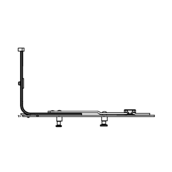 Chiusura inferiore G-U Italia DK per finestra, lunghezza 740 mm, con 2 nottolino di chiusura,&nbsp;finitura Argento