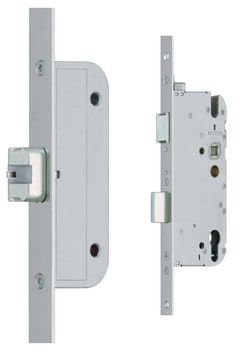 Serratura automatica G-U Italia per serramento, tipo Secury R4, interasse 92 mm, entrata 45 mm, frontale 16 mm
