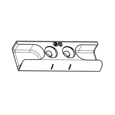 Scontro per nottolino G-U Italia della finestra, tipo Uni-Jet, interasse 9 mm, lunghezza 55 mm, larghezza 8 mm, in zama, finitura Argento