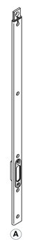 Incontro lungo G-U Italia per catenaccio, tipo Secury Automatic, mano destra, interasse 9 mm, lunghezza 2310 mm, finitura Argento