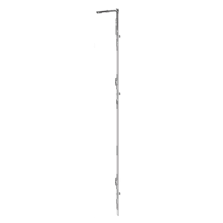 Chiusura laterale G-U Italia per anta a battente, tipo Uni-Jet, lunghezza 1450 mm, larghezza battente 1851-2100 mm, Zama finitura Argento