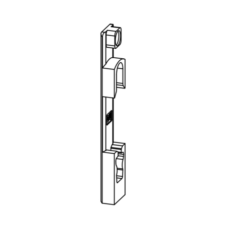 Scontro ribalta G-U Italia per montante laterale, aria 4 mm, interasse 9 mm, dimensioni 81x8x18 mm