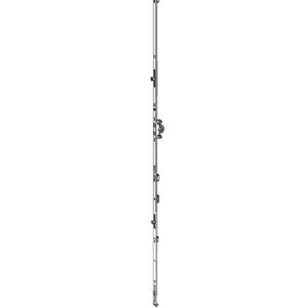 Cremonese Tedesco G-U Italia per serramento anta e ribalta, entrata 15 mm, altezza HBB 1601-1850 mm, frontale 1690 mm, maniglia 600 mm, finitura Argento