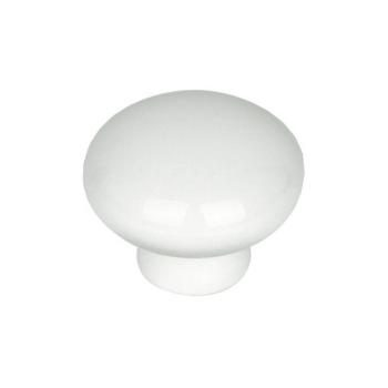 Pomello in porcellana per mobile 32 x 25 mm Bianco