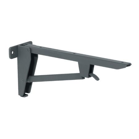 Reggimensola Pieghevole Hebgo 287.42.449 per salvaspazio, dimensione 680x178x82 mm, portata 150 Kg, Acciaio finitura Grigio