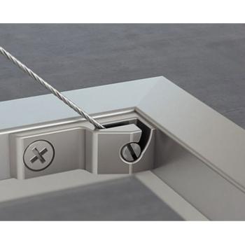 Accessorio Fissaggio frontale per telai sottili in alluminio Sinistro