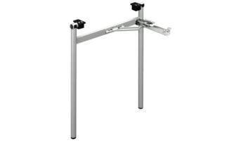 Set gambe a H meccanismo per tavolo pieghevole Bianco Alluminio 610 x 720 mm