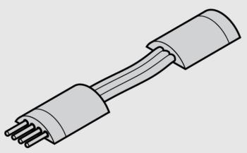 Cavo di collegamento con clip Hafele per Strip Led in silicone RGB 12 V,  lunghezza 50 mm, altezza 10 mm