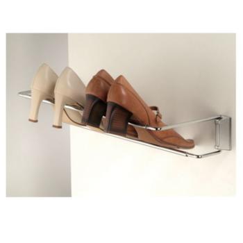 Porta scarpe a parete regolabile in lunghezza da 460 a 750 mm Cromo
