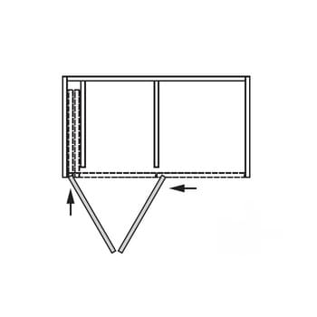 Hawa Folding Concepta, sistema per anta in LEGNO a scomparsa a libro, direzione sinistra, portata 25 Kg, altezza 1850-2600 mm