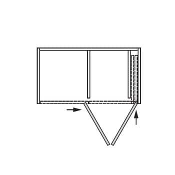Hawa Folding Concepta, sistema per anta in LEGNO a scomparsa a libro, direzione destra, portata 25 Kg, altezza 1850-2600 mm