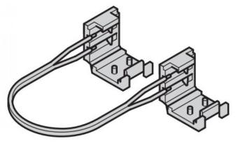 Cavo di interconnessione a clip Hafele per Strip Led, lunghezza 50 mm, finitura Nera