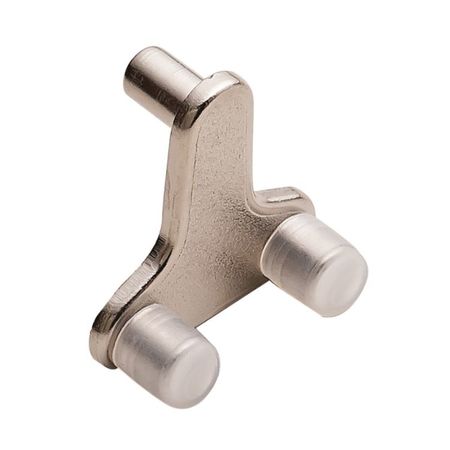 Reggicristallo a vista 282.23.716 per ripiani in vetro da 6-10 mm, foro diametro 5x8 mm, altezza 26 mm, sporgenza 9 mm, Zama finitura Nichelato