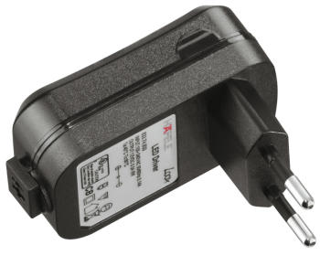 Alimentatore compatto Hafele con sistema modulare Loox, potenza 27 W, tensione costante 12 V, con spina tipo EU
