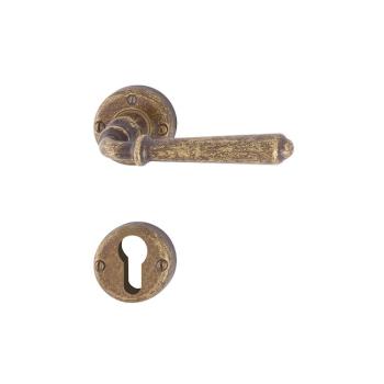 Hoppe serie Elba Maniglia per porta interna rosetta bocchetta foro yale Bronzo Antico