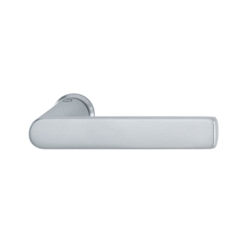 Maniglia Los Angeles Hoppe per porta interna, mini-rosetta senza bocchetta, quadro 8 mm, spessore maniglia 40-54 mm, Ottone finitura Cromo Satinato Resista F41-R