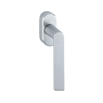 Maniglia martellina DK Los Angeles Hoppe per serramento con Secustik e VarioFit, lunghezza quadro 7x32-42 mm, Ottone finitura Cromo Satinato Resista F41-R