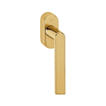 Maniglia martellina DK Los Angeles Hoppe per serramento con Secustik e VarioFit, lunghezza quadro 7x32-42 mm, Ottone finitura Chiaro Lucido F78-R