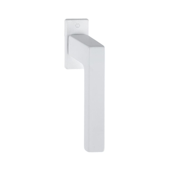 Maniglia martellina DK Austin Hoppe per serramento, rosetta bassa, lunghezza quadro 7x35 mm, Alluminio finitura Bianco Opaco F9016M