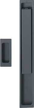 Maniglione per finestra scorrevole ad incasso Hoppe, serie Austin con maniglia da incasso finitura F9005 Alluminio colore Nero Intenso