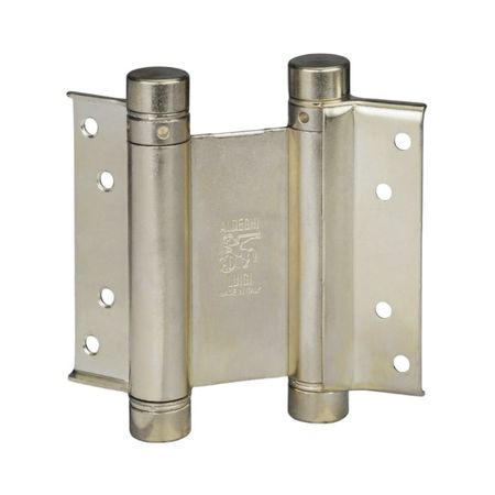 Cerniera Bommer 101 Aldeghi per porta, doppia azione, altezza 75 mm, Acciaio finitura Nichelato