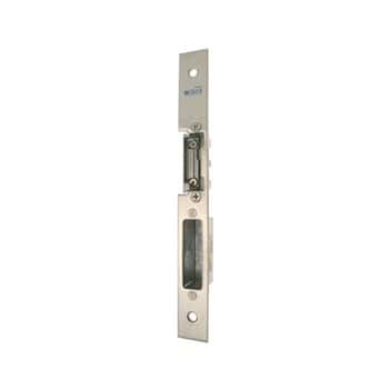 Contropiastra chiusa regolabile ISEO per serratura Multiblindo, dimensioni 24x3x220 mm, sinistra, colore acciaio