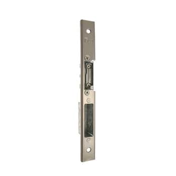 Contropiastra chiusa regolabile ISEO per serratura Multiblindo, dimensione 24x6x220 mm, sinistra, colore acciaio