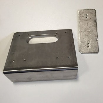 Piastra ISEO per elettroserratura, ambidestra, materiale acciaio Inox